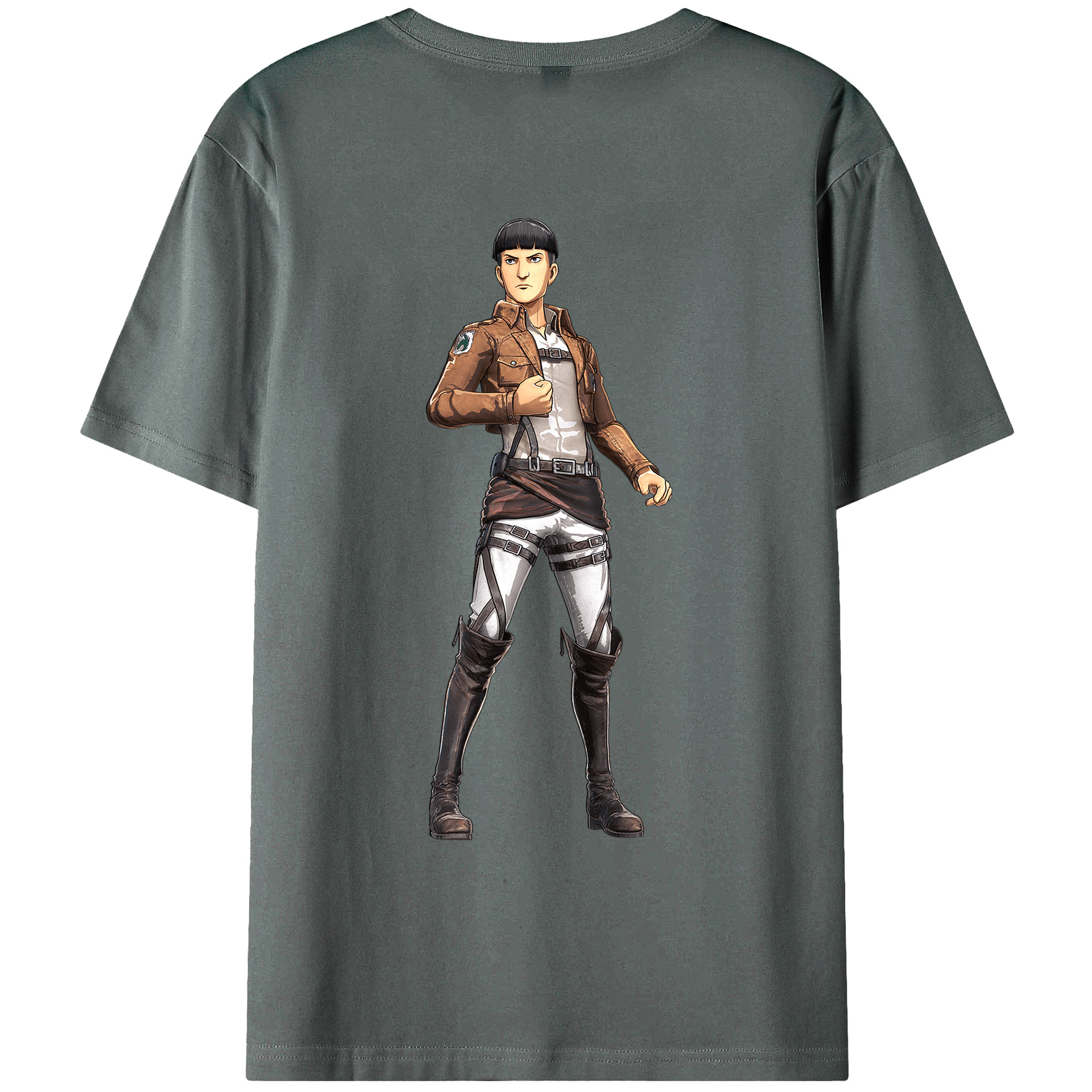 （画像用） 進撃の巨人 Attack on Titan 綿100％ メンズ半袖Tシャツ（バックプリント） 通気性